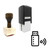 "Flashdrive" rubber stamp with 3 sample imprints of the image