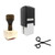 "Barber Shop" rubber stamp with 3 sample imprints of the image