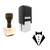 "Tuxedo" rubber stamp with 3 sample imprints of the image