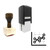 "Chart" rubber stamp with 3 sample imprints of the image