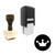 "King" rubber stamp with 3 sample imprints of the image