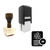 "Science Document Equal" rubber stamp with 3 sample imprints of the image