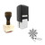 "Handwork" rubber stamp with 3 sample imprints of the image