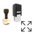 "Move Arrow" rubber stamp with 3 sample imprints of the image