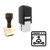 "Hierarchy" rubber stamp with 3 sample imprints of the image