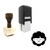 "Girl Face" rubber stamp with 3 sample imprints of the image