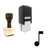 "Music Note" rubber stamp with 3 sample imprints of the image