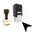 "Directions" rubber stamp with 3 sample imprints of the image