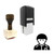 "Soldier" rubber stamp with 3 sample imprints of the image "Soldier" rubber stamp with 3 sample imprints of the image