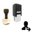 "Move" rubber stamp with 3 sample imprints of the image