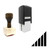 "Signal Strength" rubber stamp with 3 sample imprints of the image