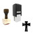 "Jesus Cross" rubber stamp with 3 sample imprints of the image