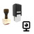 "Webcam" rubber stamp with 3 sample imprints of the image