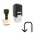 "U Turn" rubber stamp with 3 sample imprints of the image