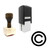 "Copyright" rubber stamp with 3 sample imprints of the image