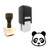 "Animal" rubber stamp with 3 sample imprints of the image