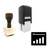 "Bar Chart" rubber stamp with 3 sample imprints of the image