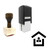 "Home Buyer" rubber stamp with 3 sample imprints of the image