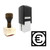 "Euro Sign" rubber stamp with 3 sample imprints of the image