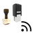 "Rss Feed" rubber stamp with 3 sample imprints of the image
