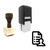 "User Profile" rubber stamp with 3 sample imprints of the image