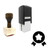 "Ribbon Badge" rubber stamp with 3 sample imprints of the image "Ribbon Badge" rubber stamp with 3 sample imprints of the image