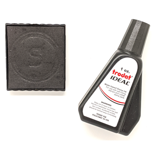 Trodat/Ideal RED 2 oz Rubber Stamp Refill Ink for Stamps or Stamp