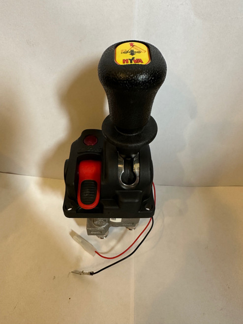 High-resolution image of the Hyva 02119011 Pneumatic Tip Control with Kickout, highlighting its dual-section aluminium body and integrated kickout mechanism for safe tipping.