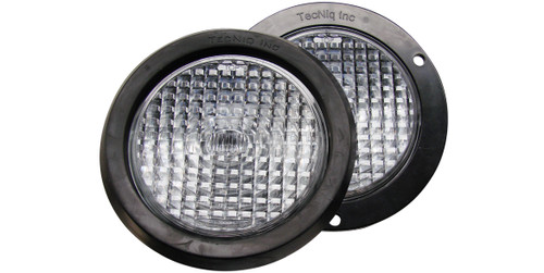 TecNiq Inc T41-WC0T-1 - 4" Round Clear LED Backup Light - High-intensity LED with a clear lens