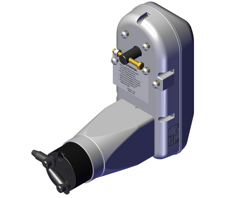 High-resolution image of the Roll-Rite 10151 Gear Motor (Super Duty) featuring a sleek aluminum body, gear housing, and torque-ready output shaft.
