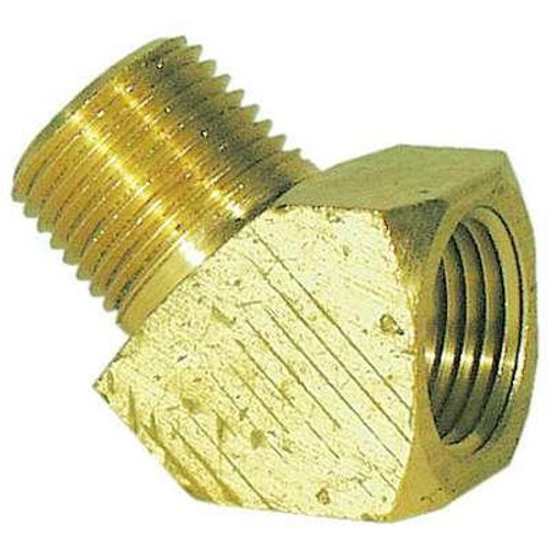 45 Degree Brass Street Elbow- 3/8in Pipe Fitting