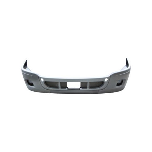 Steel 6-piece front bumper cover with fog lamp cutouts. Aftermarket replacement for Freightliner OEM A21-28546-054.