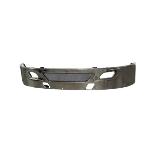 One-piece stainless steel-clad aluminum bumper assembly with chrome-like finish. Aftermarket replacement for Hendrickson AMO451SSC.