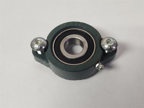 A close-up image of the Roll-Rite 31050 bearing showing the ¾″ flanged housing and included mounting bolts. Essential for securing tarp roller shafts in heavy-duty tarp systems.