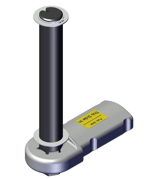 High-resolution image of the Roll Rite 47410 Pivot Pin, passenger side, for 8-spring underbody tarp systems.