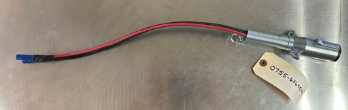 Horizontal dual pole male plug with lead, Aero 0755‑626454, shown without mating connector, designed for truck or trailer electrical connections.