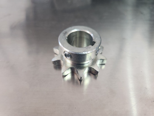 Front view of Aero 0750-619581 sprocket showing 10 teeth, 3/4-inch central bore, for chain engagement use in TopGlide / TGK systems.
