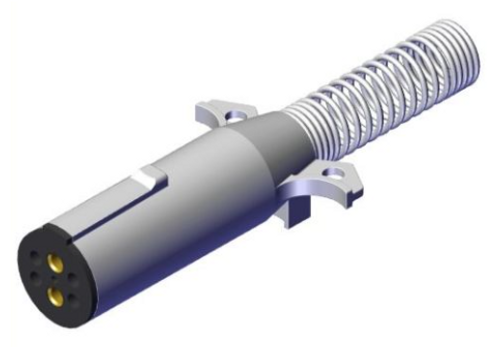 Standalone image of Roll-Rite 12780 Plug, Sureflex Dual Vertical Terminal showing dual vertical pin design and Sureflex housing.