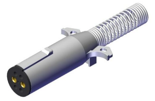 Roll Rite 12880 Plug Assembly with dual horizontal terminals, intended for integration with Sureflex Dual Conductor tarp systems.