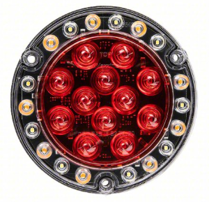 Maxxima M85427R-YCL is a 5.5-inch flange mount hybrid LED light