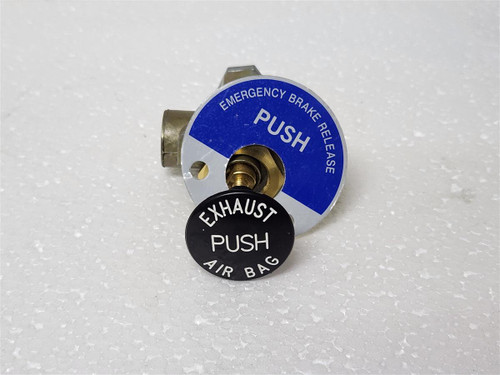 Sealco push-pull air valve used for lift axle control on Pratt crib trailer systems.