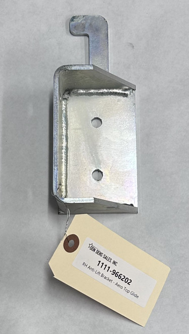 Alternate view of the Aero 1111-966202 passenger-side anti-lift front bracket and mounting holes.