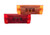 High-resolution image showing TecNiq S22 amber and red 2″ × 6″ LED side marker lights with integrated reflector and sealed heavy-duty housing for trucks and trailers.