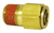 Male Connector- Push-To-Connect Air Brake Fitting- Brass- 1/4inch x 1/4inch