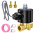 High-resolution image of the Tailonz 2W040-10 solenoid valve, showing its robust brass construction and 3/8" NPT fittings, optimized for heavy-duty truck and trailer systems.