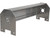 Close-up image of the full-top aluminum wind deflector showing the solid, aerodynamic curved profile and mounting brackets—designed to sit atop tarp rollers and prevent wind uplift on dump systems.