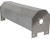 Close-up image of the full-top aluminum wind deflector showing the solid, aerodynamic curved profile and mounting brackets—designed to sit atop tarp rollers and prevent wind uplift on dump systems.
