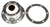 6 hole aluminum hub cap with oil window, drain plug, and gasket for truck and trailer wheel ends replacing 300-4009.