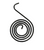 High-resolution image of the Buyers 3011876 Universal Flat Coil Spring – 5/8" diameter, black powder-coated finish, side-mount design, sold each.