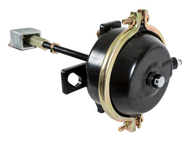 Air chamber and plunger kit (PH50ACMK) displays mounting bracket type 24, chamber body and actuating rod — accessory for PH50 / PH55 pintle hooks. Air chamber and plunger kit (PH50ACMK) displays mounting bracket type 24, chamber body and actuating rod — accessory for PH50 / PH55 pintle hooks.